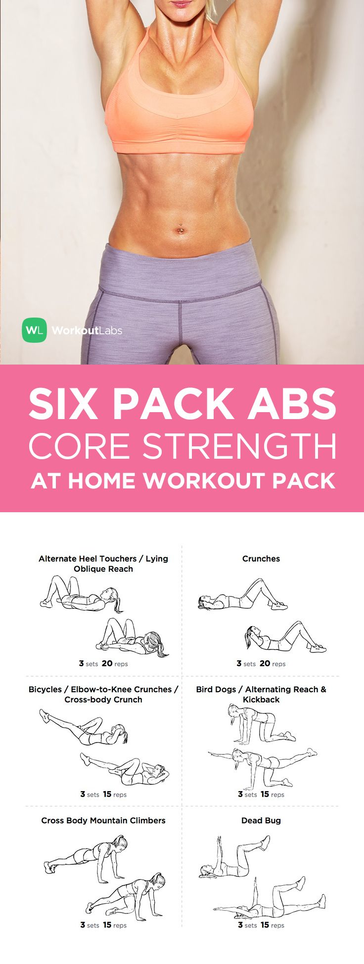 Six Pack ABS Core Strength At Home Workout Pack