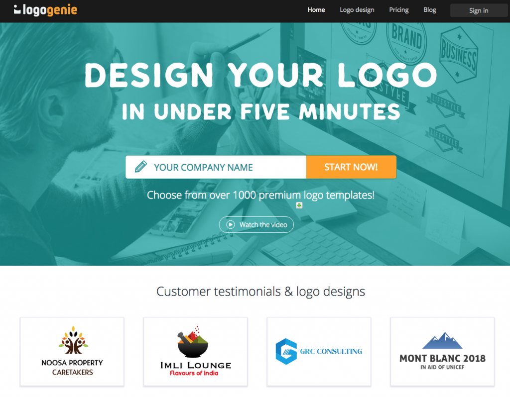 Logogenie - Membuat Logo Online