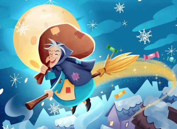 La Storia Vera Della Befana – storia kamishibai bilingue - children book illustration