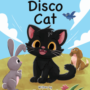 disco cat cover - children book illustration