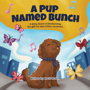 A Pup Named Bunch cover - childrens book illustration