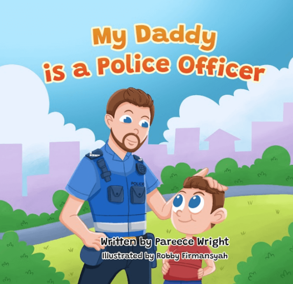 My daddy is a police officer cover - childrens book illustrator