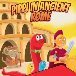 Pippi in ancient Rome- The mysteries and adventures of Pippi, Eddy and Sophies cover - childrens illustrator