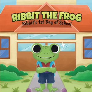 Ribbit The Frog- Ribbit's 1st Day of School - cover - childrens book illustrator