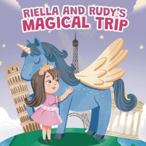 Riella and Rudy's Magical Trip - cover - childrens book illustration