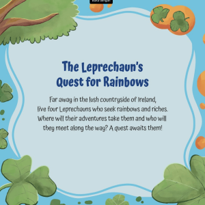 The Leprechauns Quest for Rainbows back cover - childrens book illustration