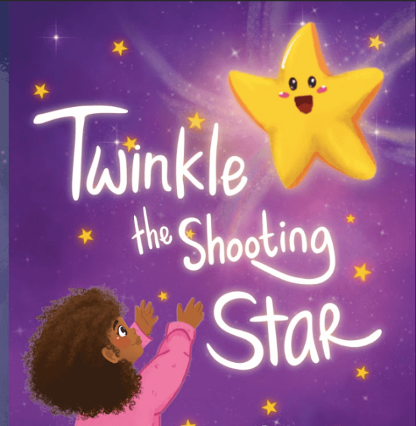 Twinkle the Shooting Star cover - childrens book illustrator