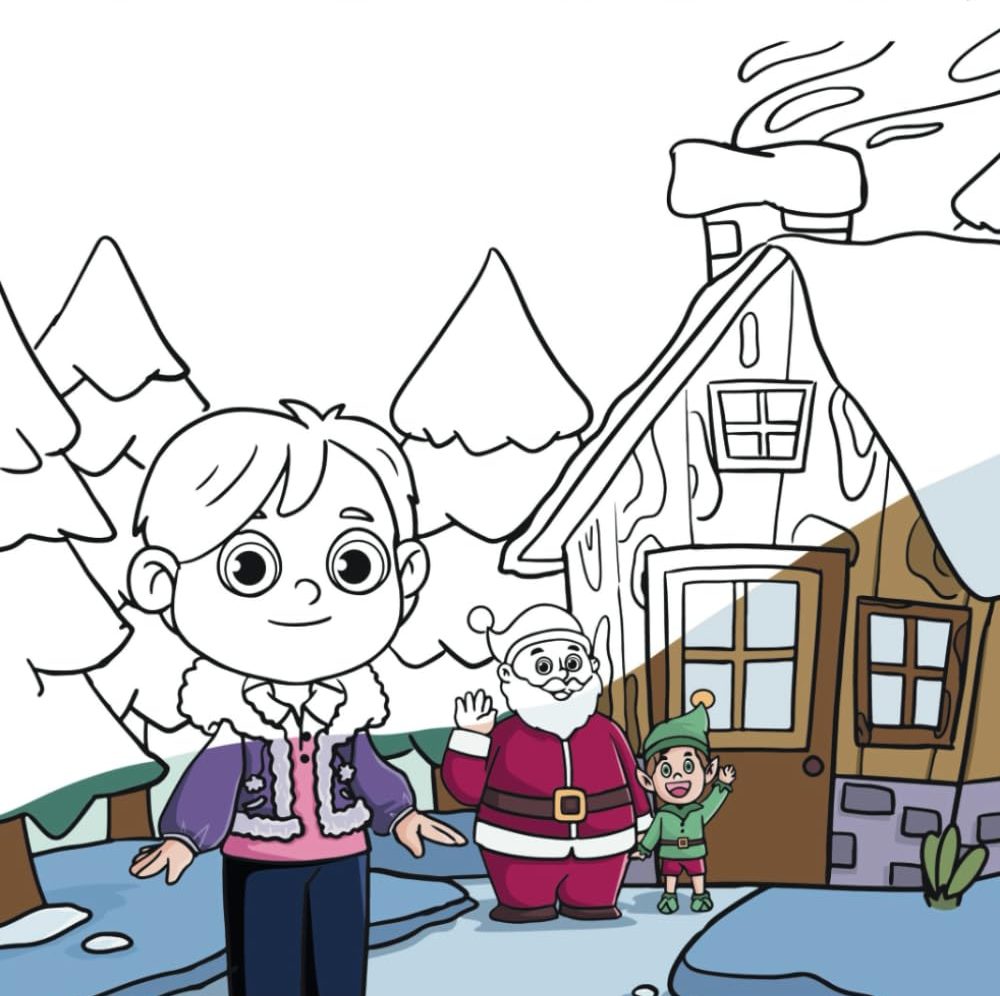 Theo visits Santa Claus: Paint your story (Paint your story-english)